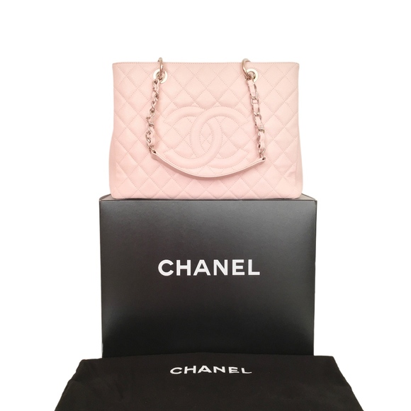 CHANEL Handbags - LG GST Pink Caviar Tote w/ Silver Hardware RARE